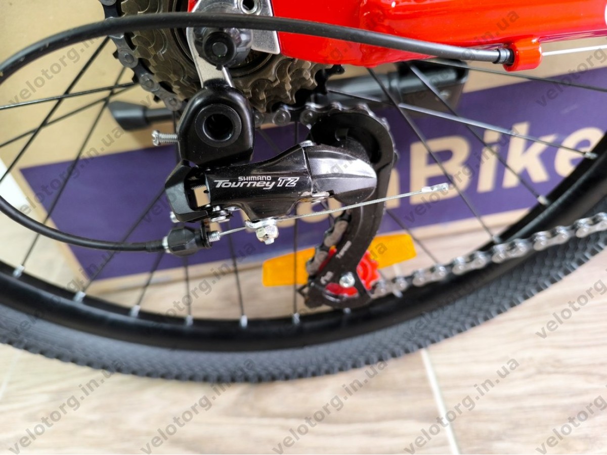 Велосипед CrossBike 24″ Convoy 2026 рама 11″ red-black - алюмінієвий