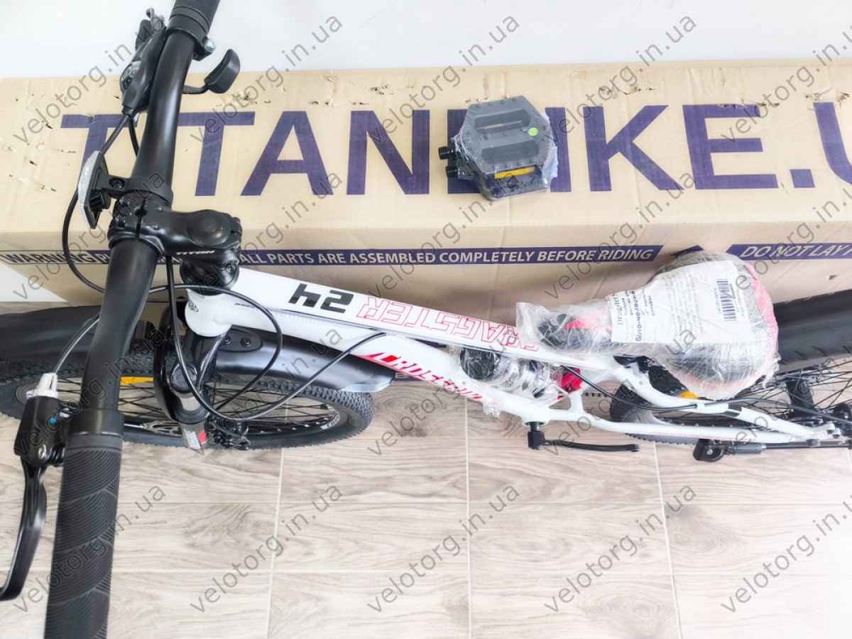 Велосипед CrossBike 24" Dragster Susp Рама 11" white-red – надійний гірський байк для підлітків