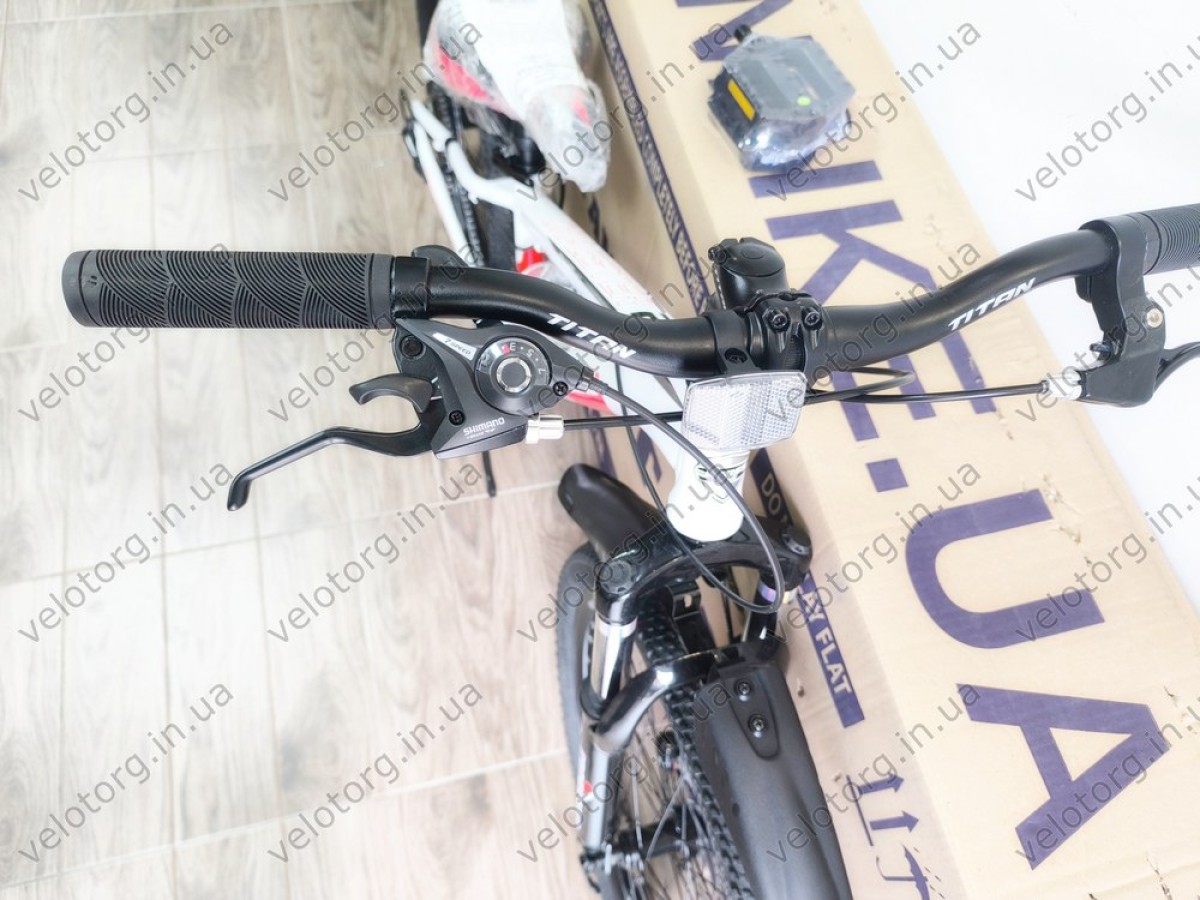 Велосипед CrossBike 24" Dragster Susp Рама 11" white-red – надійний гірський байк для підлітків