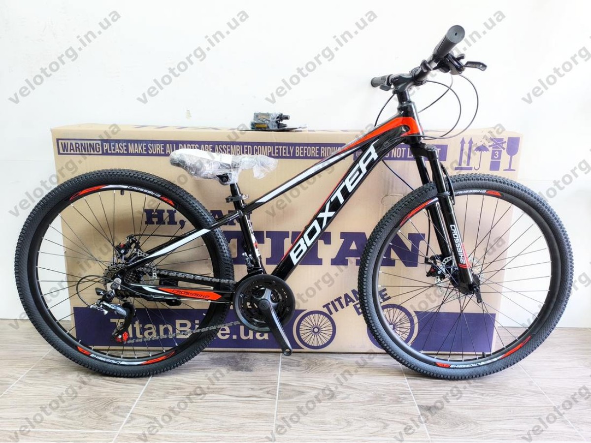 Велосипед CrossBike 26″ Boxter 2026 рама 12.5″ black-white-red