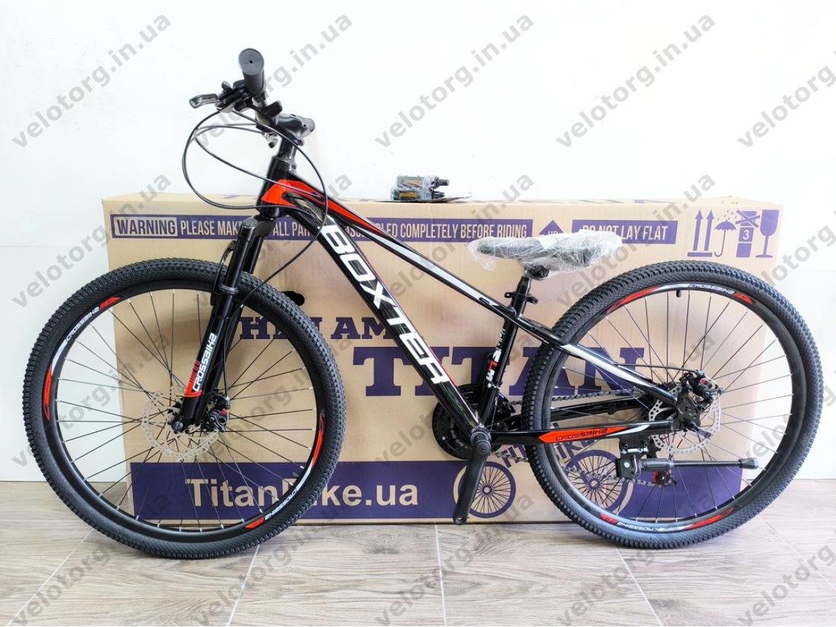 Велосипед CrossBike 26″ Boxter 2026 рама 12.5″ black-white-red