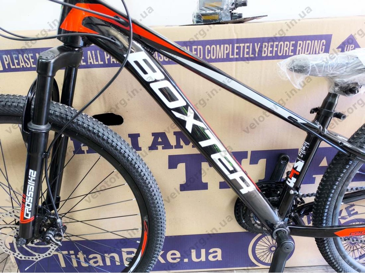 Велосипед CrossBike 26″ Boxter 2026 рама 12.5″ black-white-red