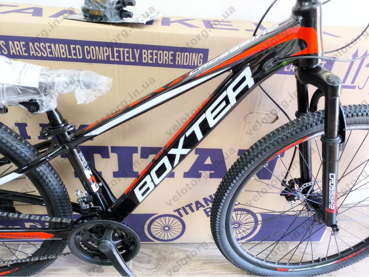 Велосипед CrossBike 26″ Boxter 2026 рама 12.5″ black-white-red