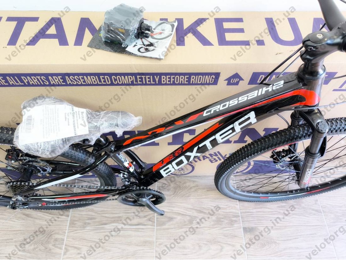 Велосипед CrossBike 26″ Boxter 2026 рама 12.5″ black-white-red