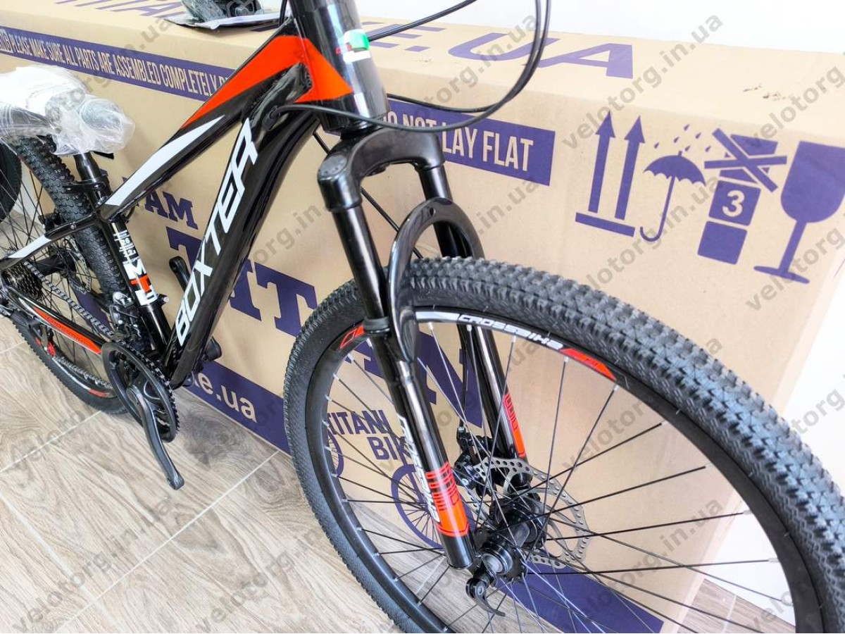 Велосипед CrossBike 26″ Boxter 2026 рама 12.5″ black-white-red