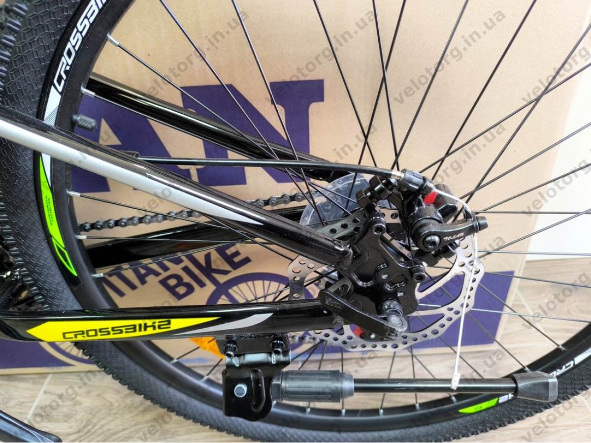 Велосипед CrossBike 26″ Boxter 2026 рама 12.5″ black-yellow-gray