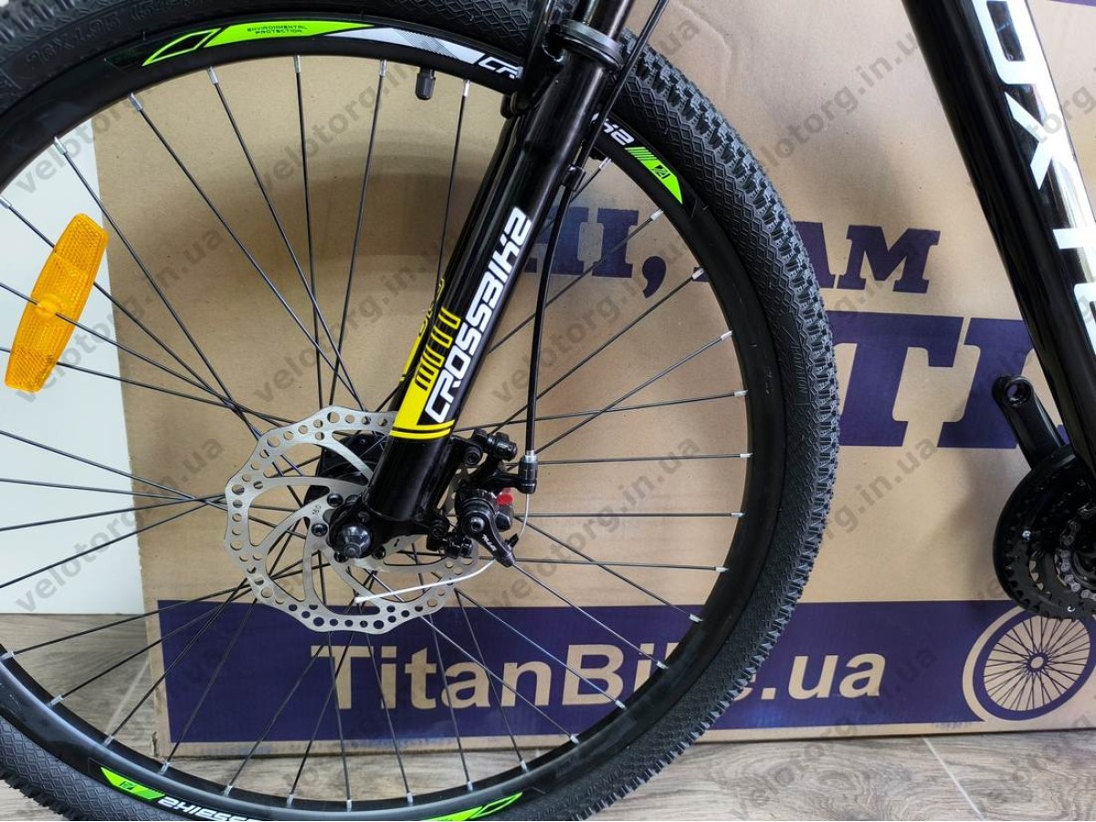 Велосипед CrossBike 26″ Boxter 2026 рама 12.5″ black-yellow-gray
