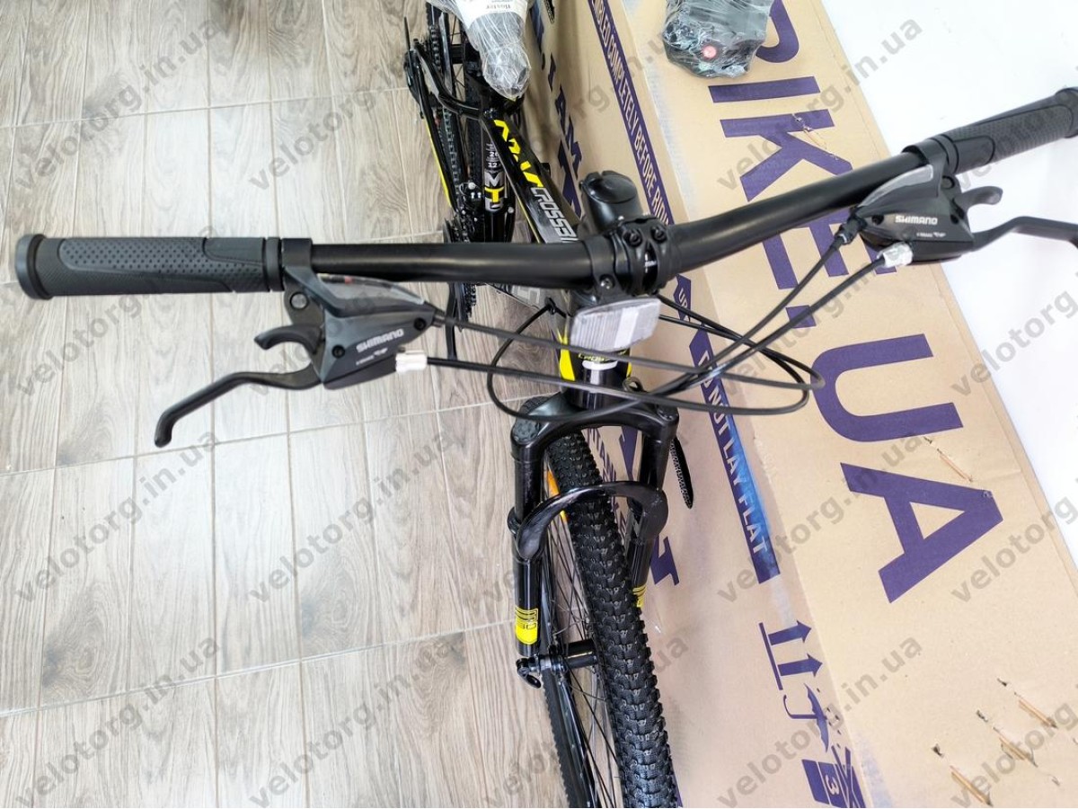 Велосипед CrossBike 26″ Boxter 2026 рама 12.5″ black-yellow-gray