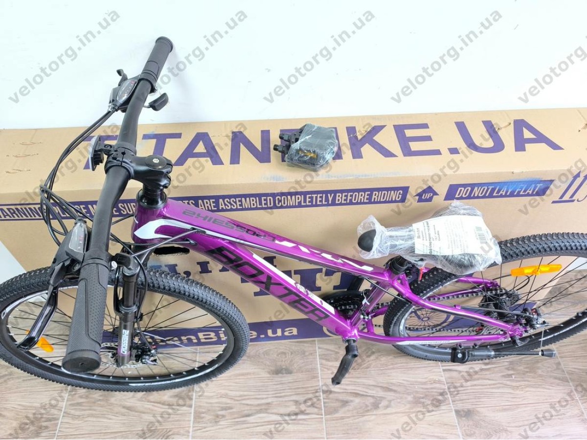Велосипед CrossBike 26″ Boxter 2026 рама 12.5″ purple-black фіолетово-чорний