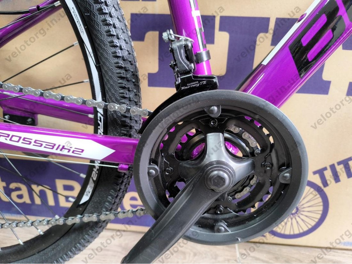 Велосипед CrossBike 26″ Boxter 2026 рама 12.5″ purple-black фіолетово-чорний