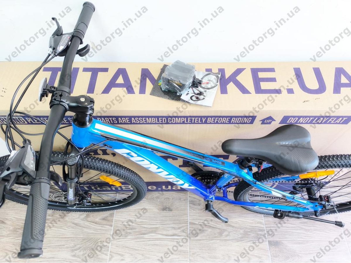 Велосипед CrossBike 26″ Convoy 2026 рама 13″ blue-black - алюмінієвий