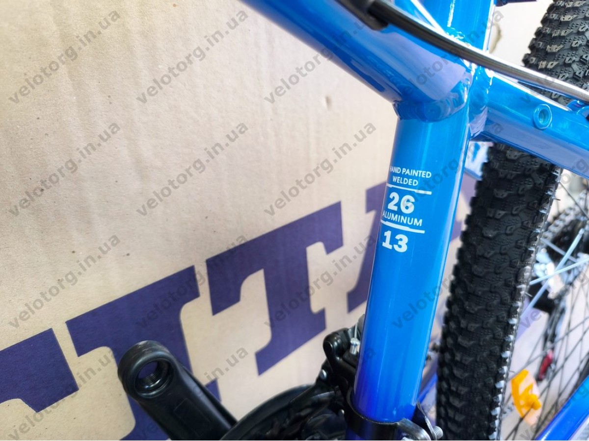 Велосипед CrossBike 26″ Convoy 2026 рама 13″ blue-black - алюмінієвий
