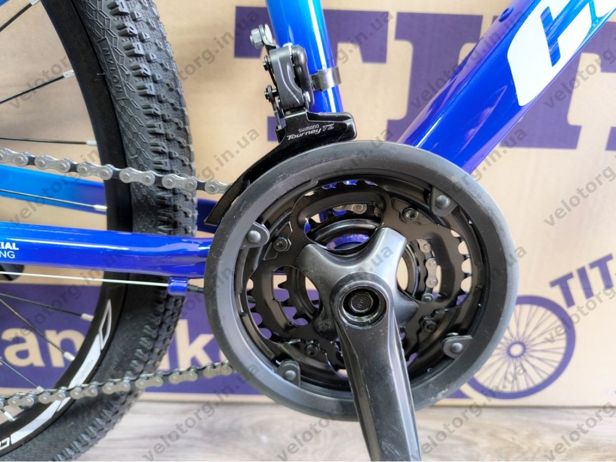 Велосипед CrossBike 26″ Convoy 2026 рама 13″ blue-black - алюмінієвий