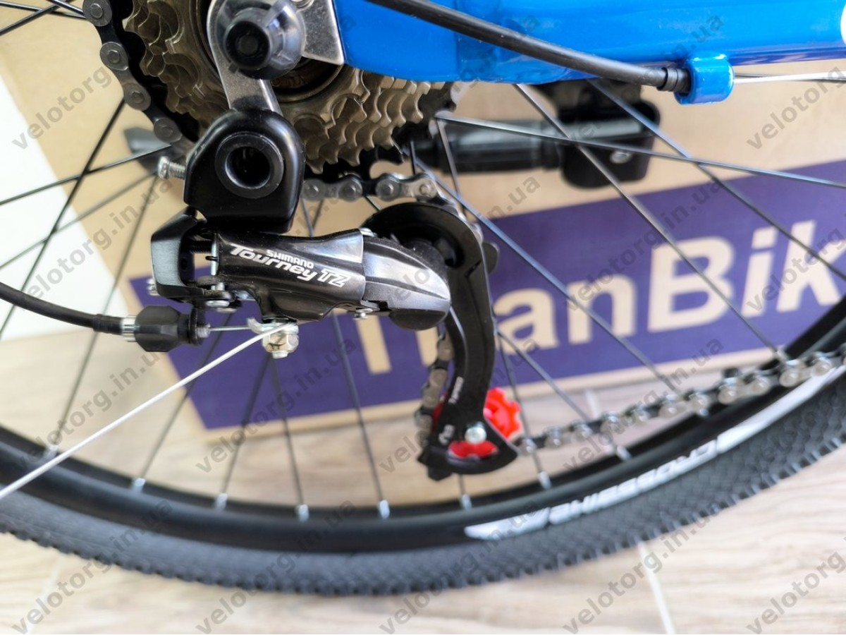 Велосипед CrossBike 26″ Convoy 2026 рама 13″ blue-black - алюмінієвий