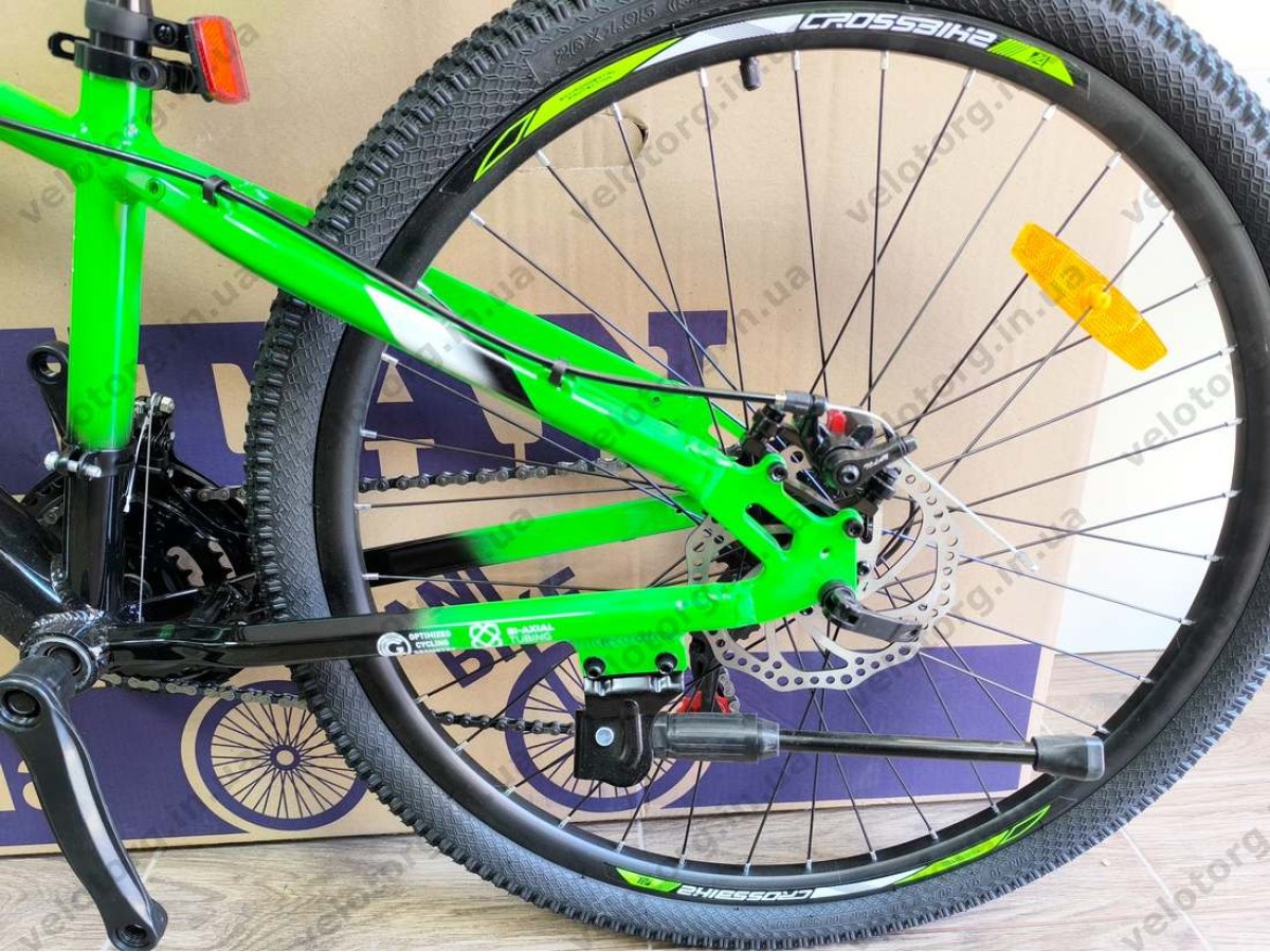 Велосипед CrossBike 26″ Convoy 2026 рама 13″ green-black - алюмінієвий