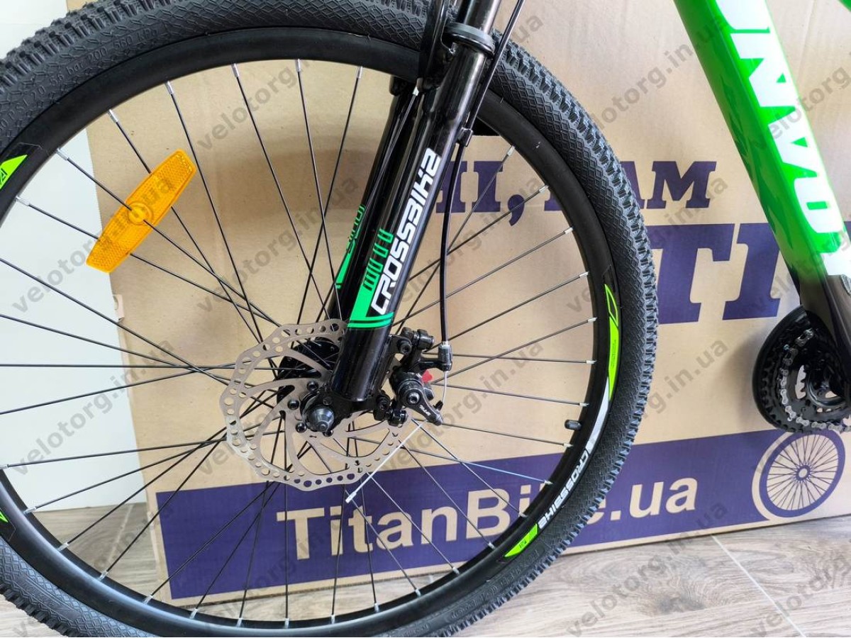 Велосипед CrossBike 26″ Convoy 2026 рама 13″ green-black - алюмінієвий