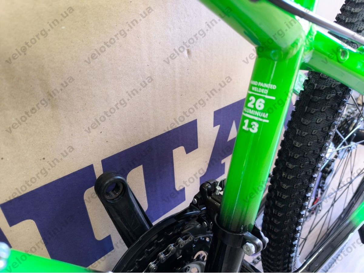 Велосипед CrossBike 26″ Convoy 2026 рама 13″ green-black - алюмінієвий