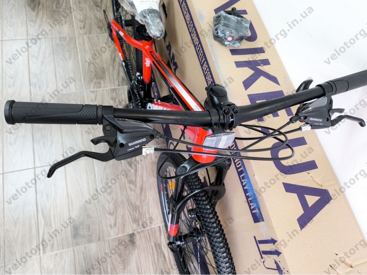 Велосипед CrossBike 26″ Convoy 2026 рама 13″ red-black - алюмінієвий