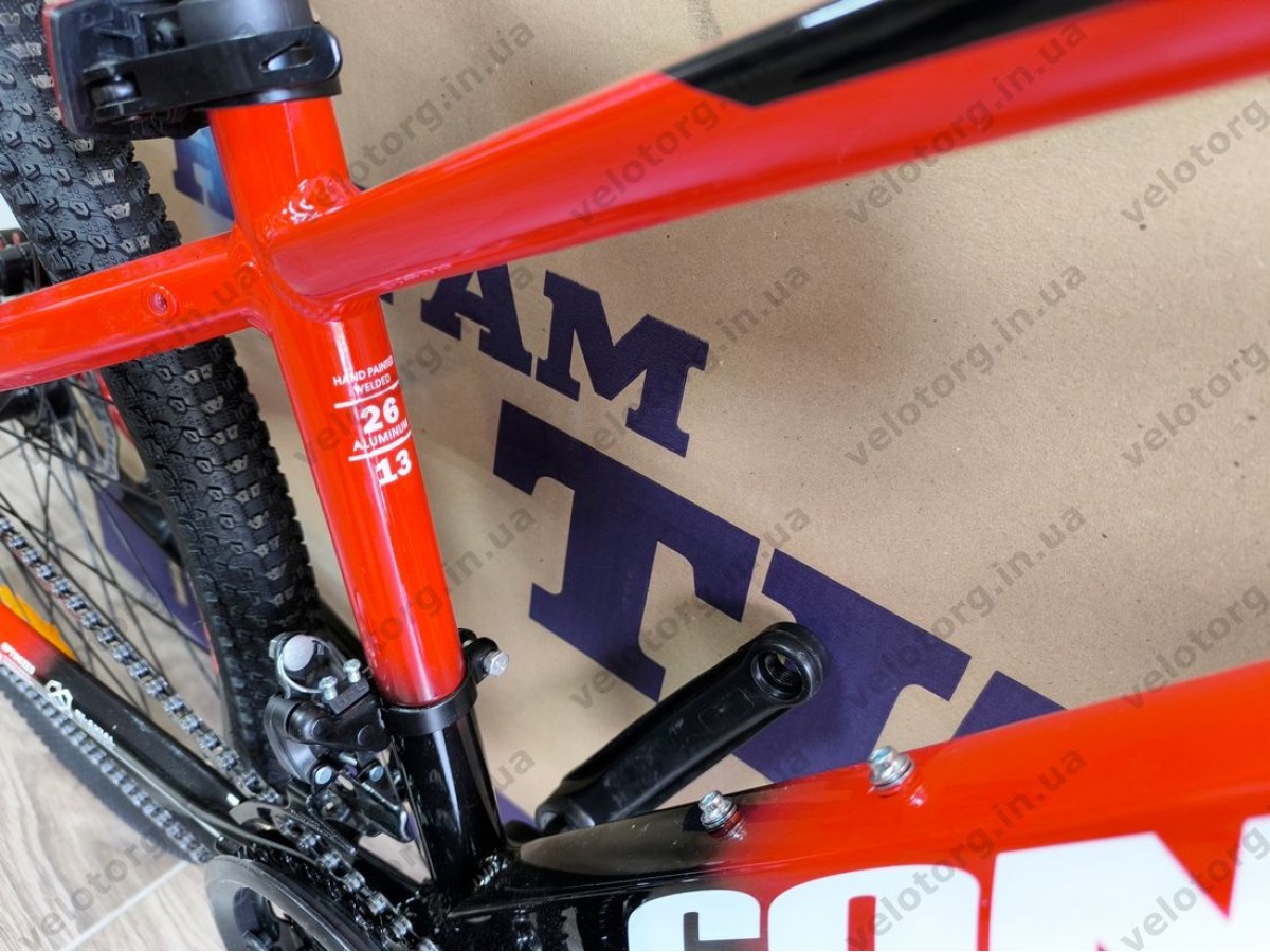 Велосипед CrossBike 26″ Convoy 2026 рама 13″ red-black - алюмінієвий