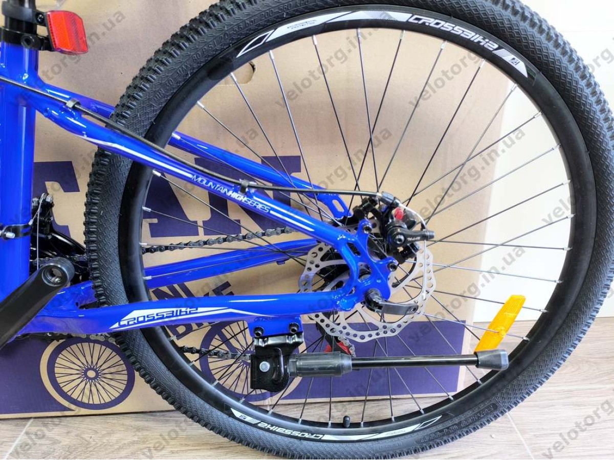 Велосипед CrossBike 26" Ultra 2026 Рама 13" blue-white алюмінієвий