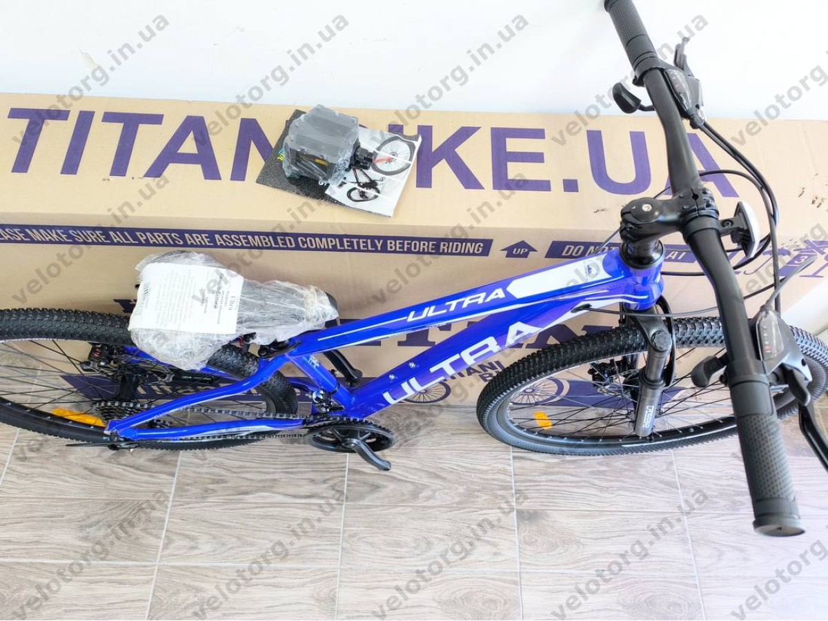 Велосипед CrossBike 26" Ultra 2026 Рама 13" blue-white алюмінієвий