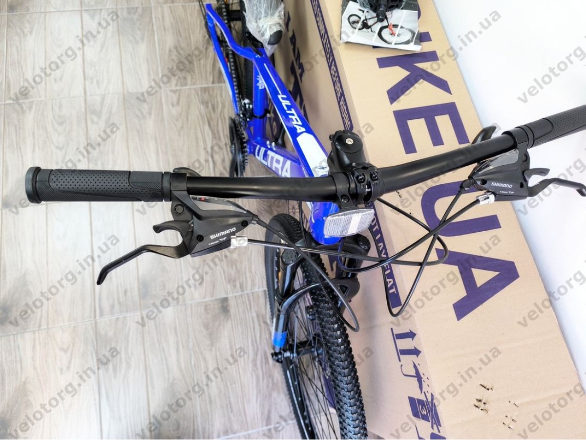 Велосипед CrossBike 26" Ultra 2026 Рама 13" blue-white алюмінієвий