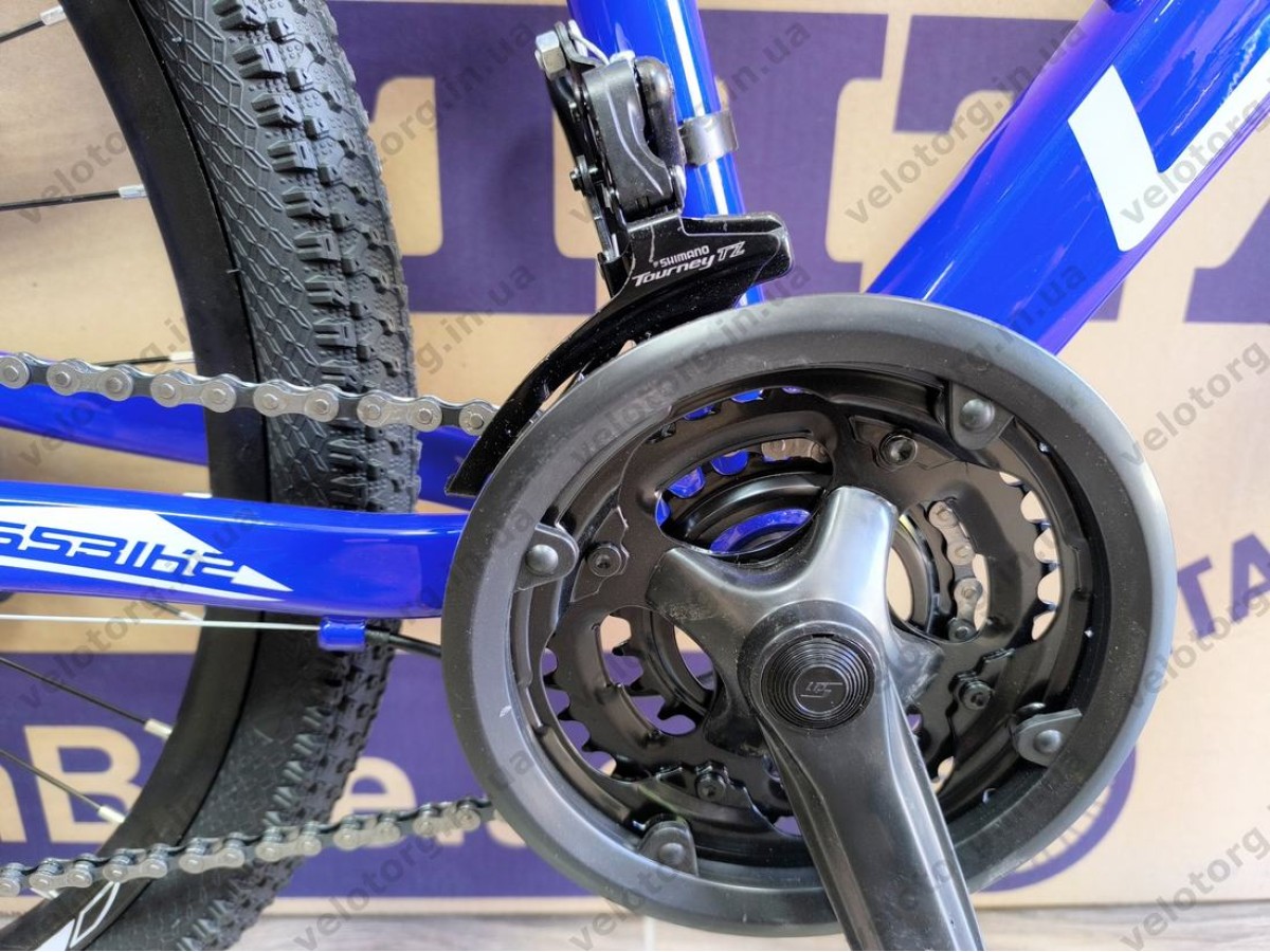 Велосипед CrossBike 26" Ultra 2026 Рама 13" blue-white алюмінієвий