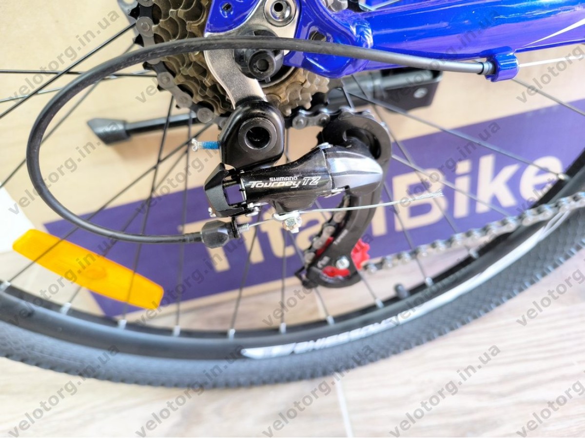 Велосипед CrossBike 26" Ultra 2026 Рама 13" blue-white алюмінієвий