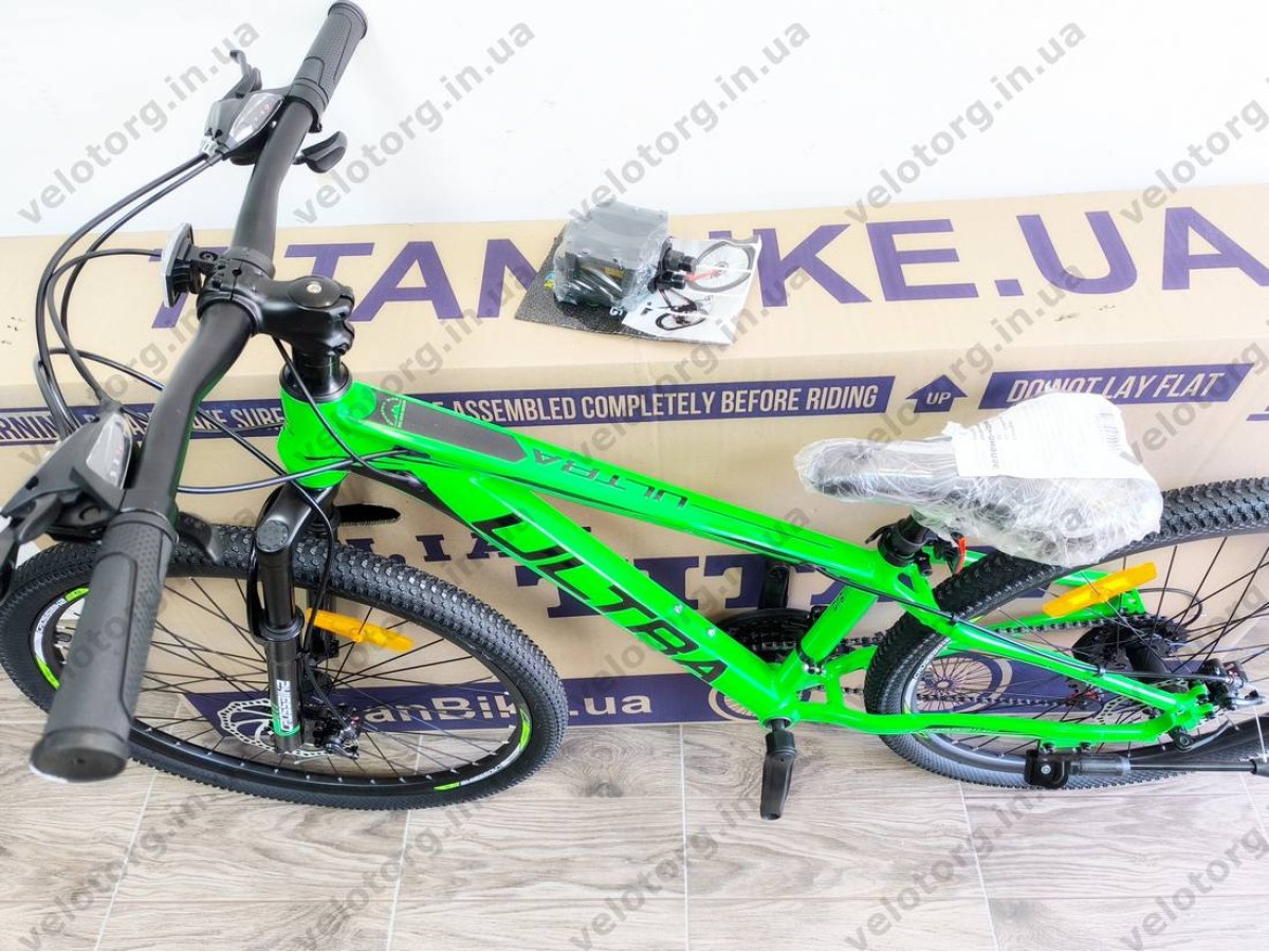 Велосипед CrossBike 26" Ultra 2026 Рама 13" green-black алюмінієвий