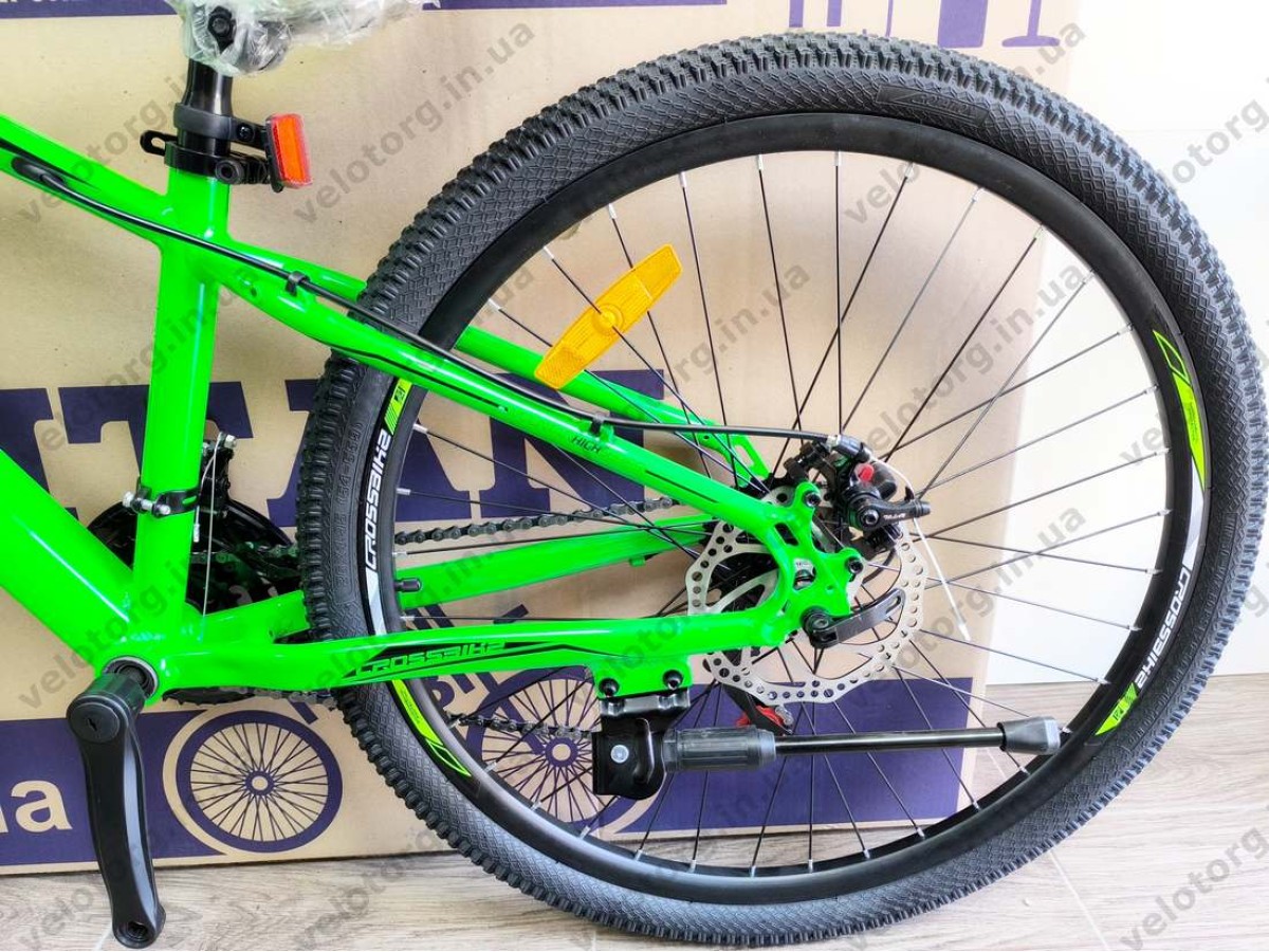 Велосипед CrossBike 26" Ultra 2026 Рама 13" green-black алюмінієвий