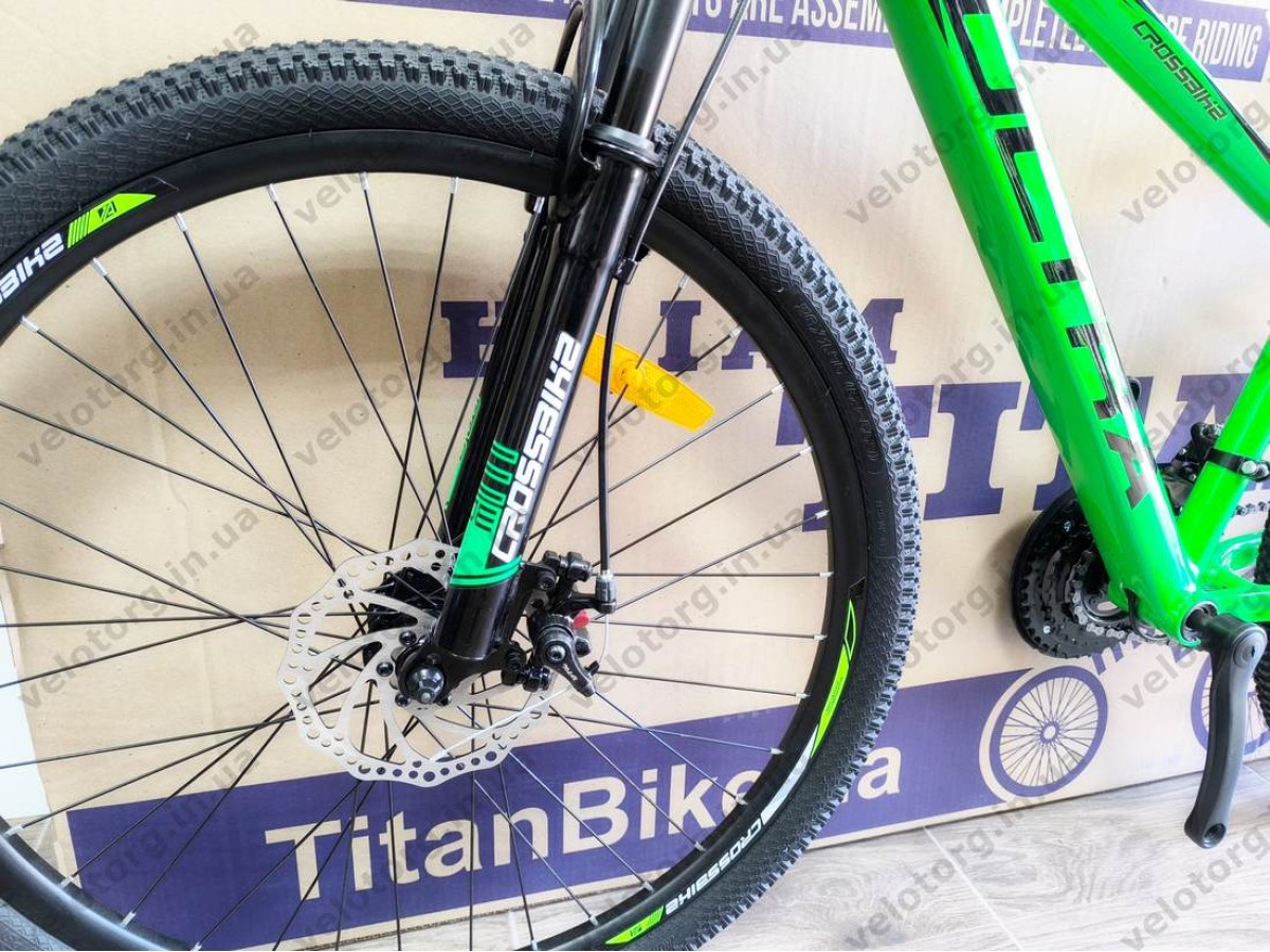 Велосипед CrossBike 26" Ultra 2026 Рама 13" green-black алюмінієвий