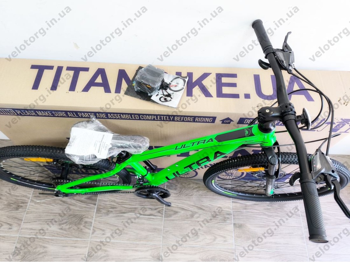 Велосипед CrossBike 26" Ultra 2026 Рама 13" green-black алюмінієвий