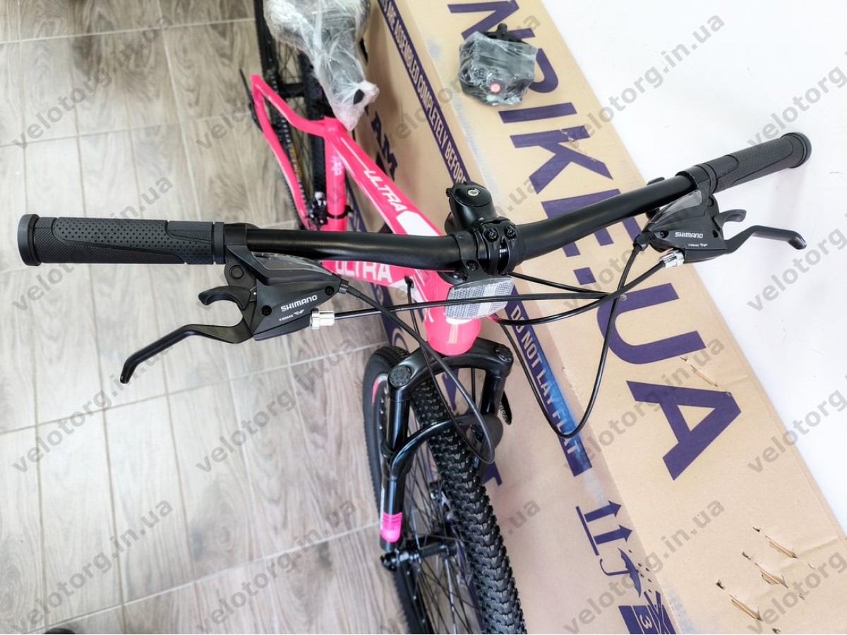 Велосипед CrossBike 26" Ultra 2026 Рама 13" pink-white алюмінієвий
