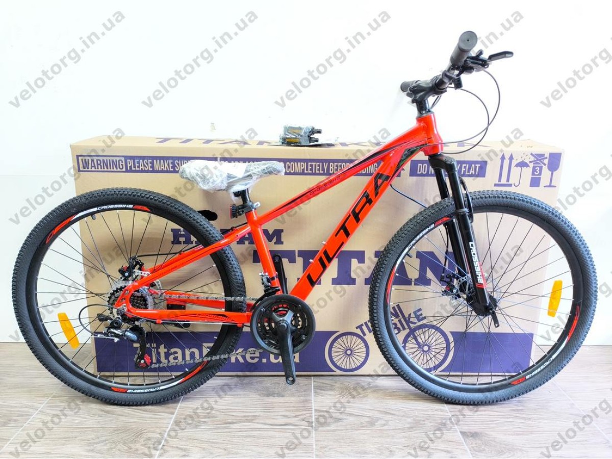 Велосипед CrossBike 26" Ultra 2026 Рама 13" red-black алюмінієвий