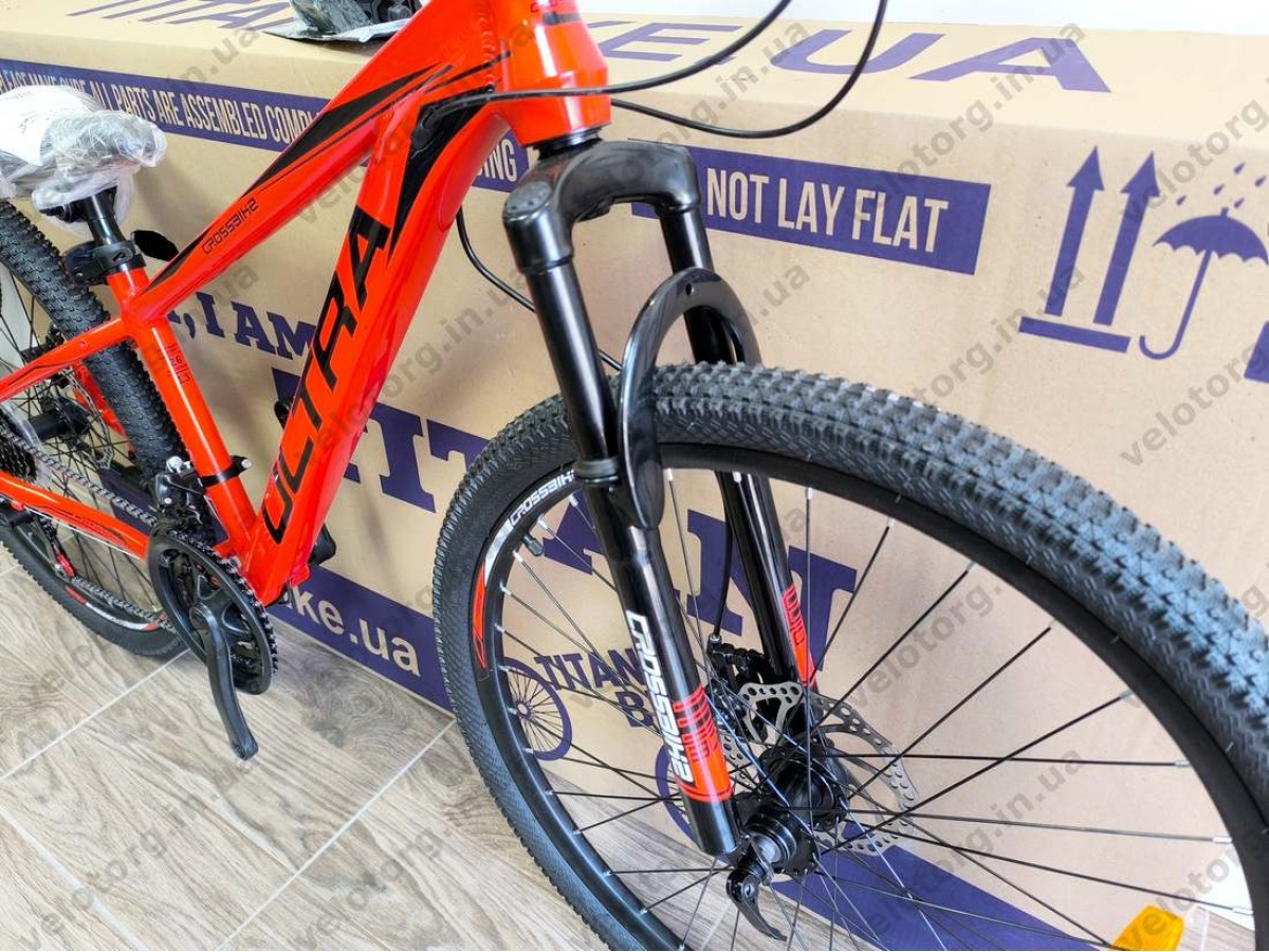 Велосипед CrossBike 26" Ultra 2026 Рама 13" red-black алюмінієвий