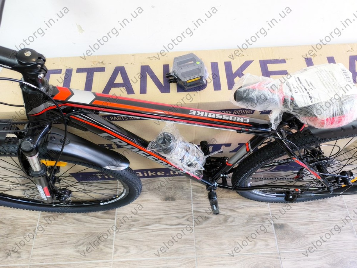 Велосипед CrossBike 29" Everest 2025 Рама-19" black-red