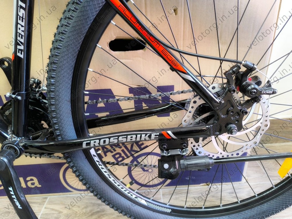 Велосипед CrossBike 29" Everest 2025 Рама-19" black-red
