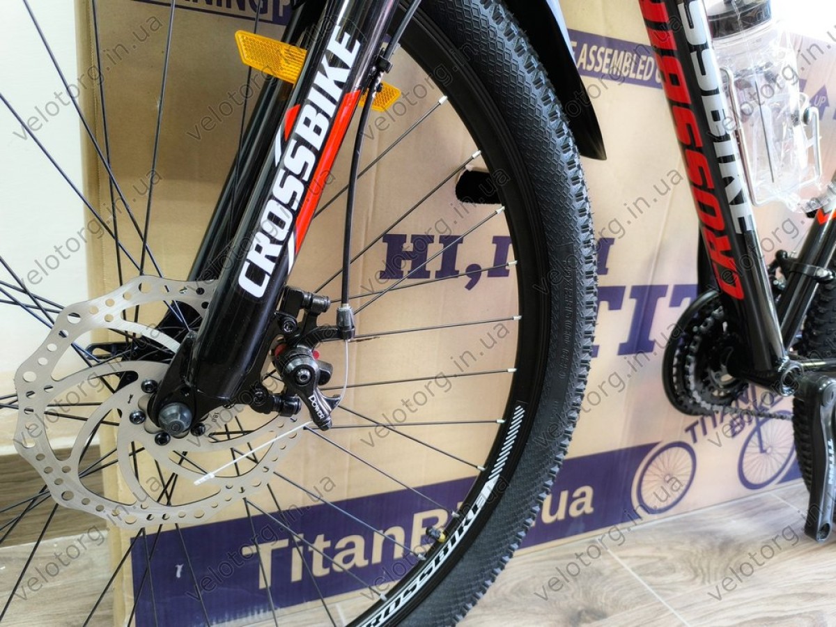 Велосипед CrossBike 29" Everest 2025 Рама-19" black-red