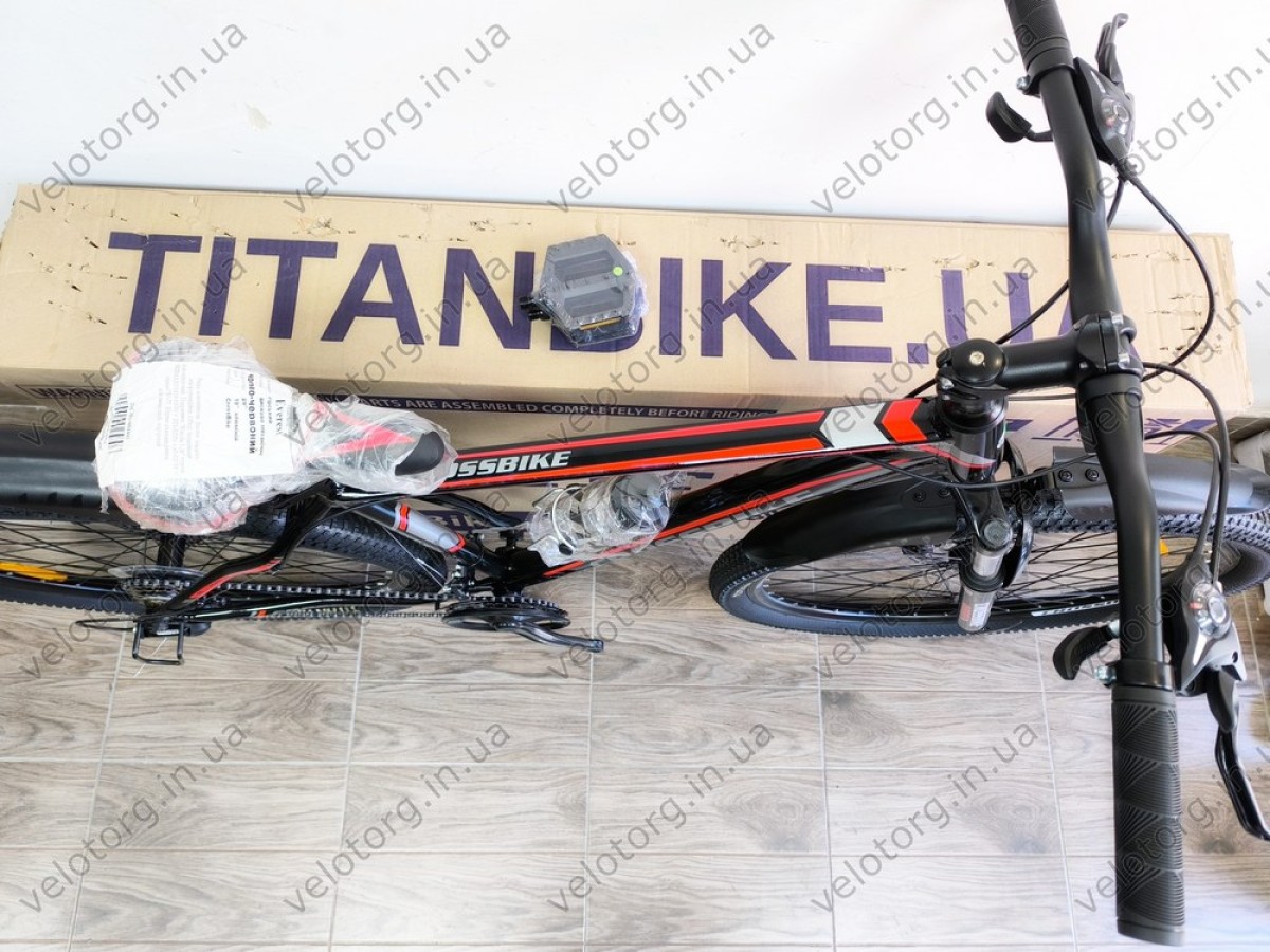 Велосипед CrossBike 29" Everest 2025 Рама-19" black-red