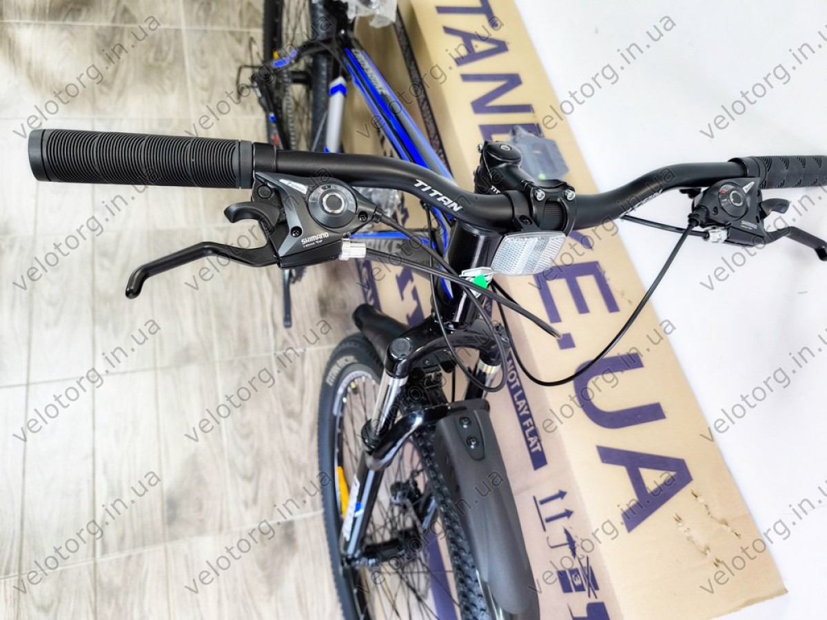 Велосипед CrossBike Everest 29" Рама 19" black-blue чорно-синій