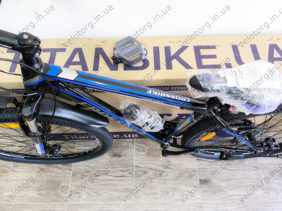 Велосипед CrossBike Everest 27,5" Рама-17" black-blue 2025