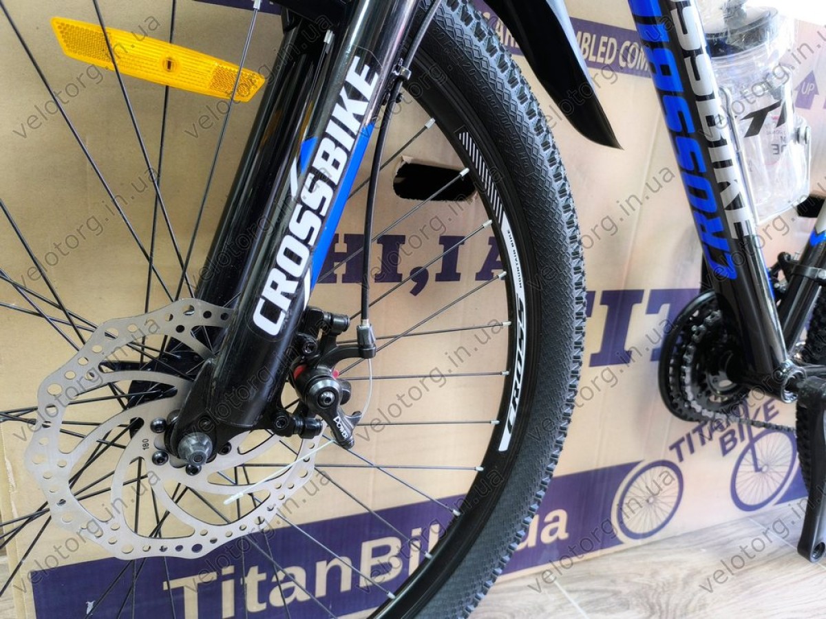 Велосипед CrossBike Everest 27,5" Рама-17" black-blue 2025