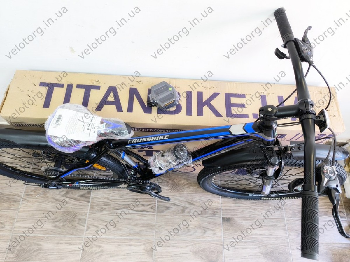 Велосипед CrossBike Everest 27,5" Рама-17" black-blue 2025
