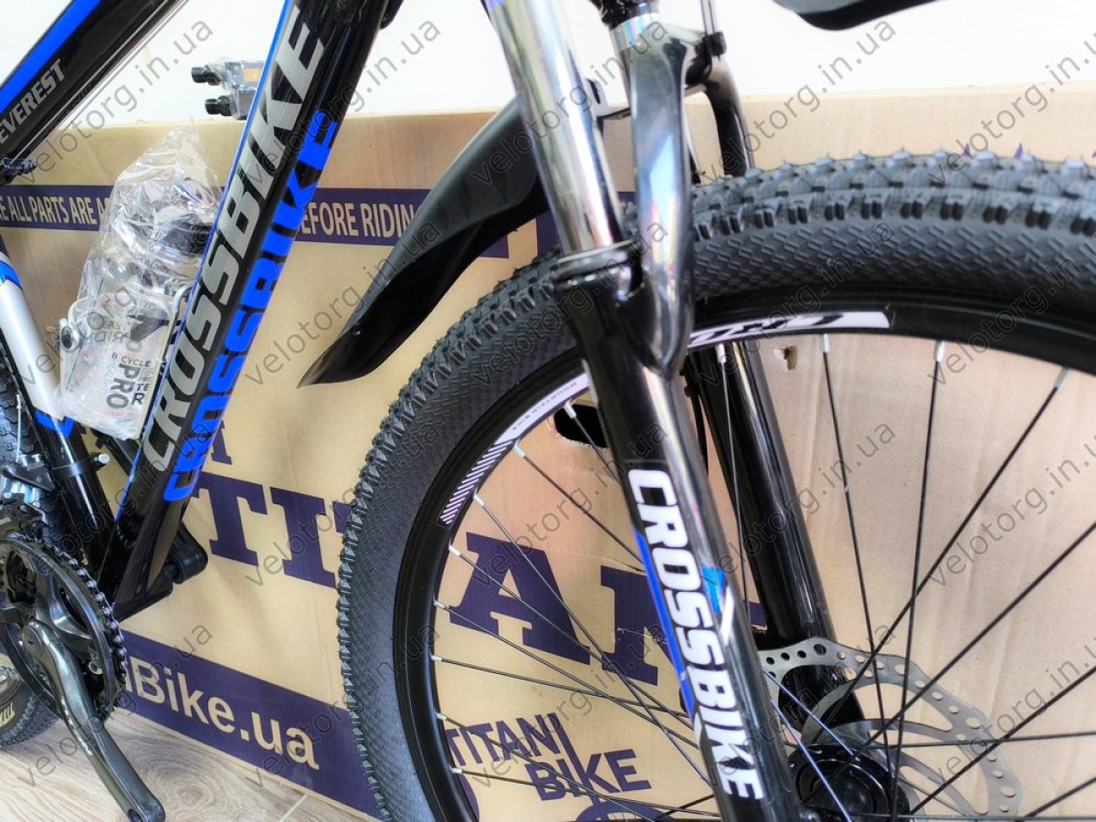 Велосипед CrossBike Everest 27,5" Рама-17" black-blue 2025