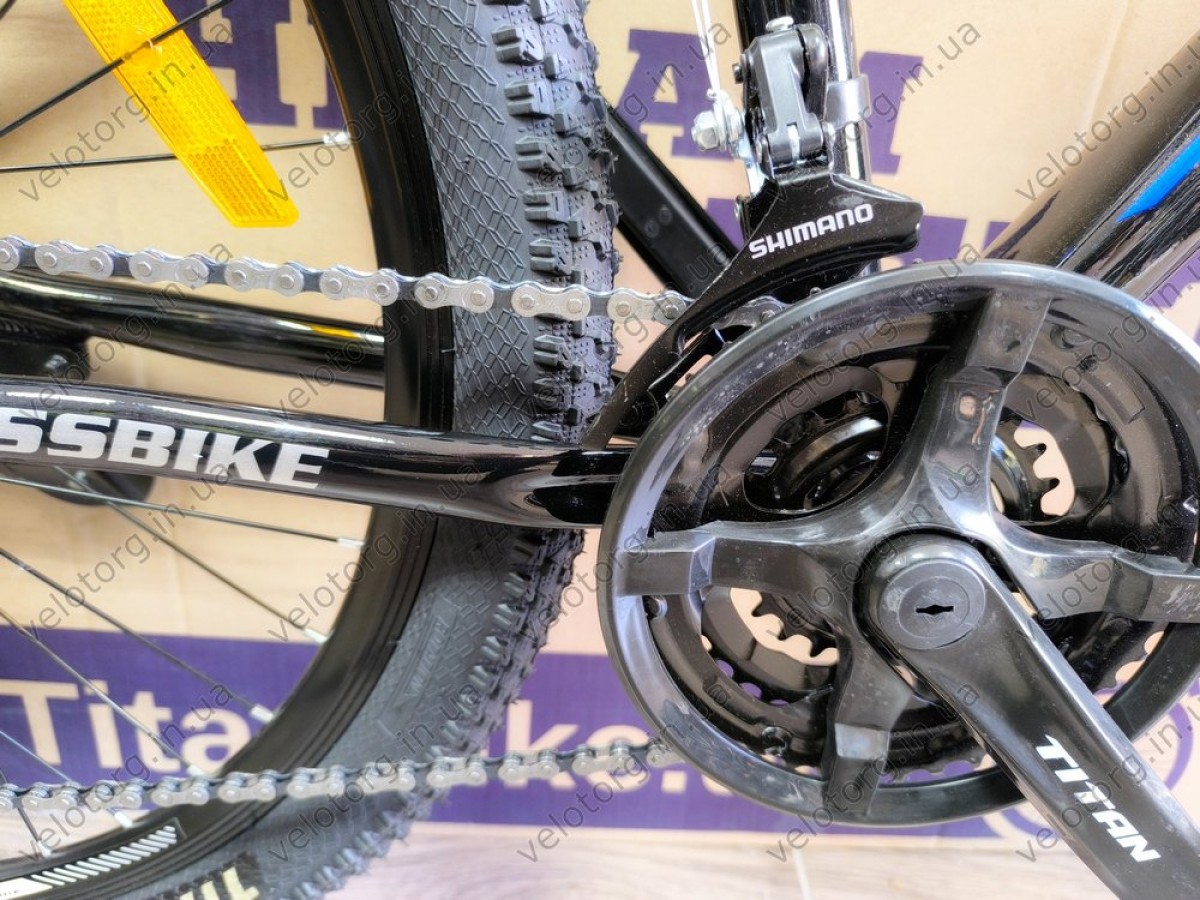 Велосипед CrossBike Everest 27,5" Рама-17" black-blue 2025