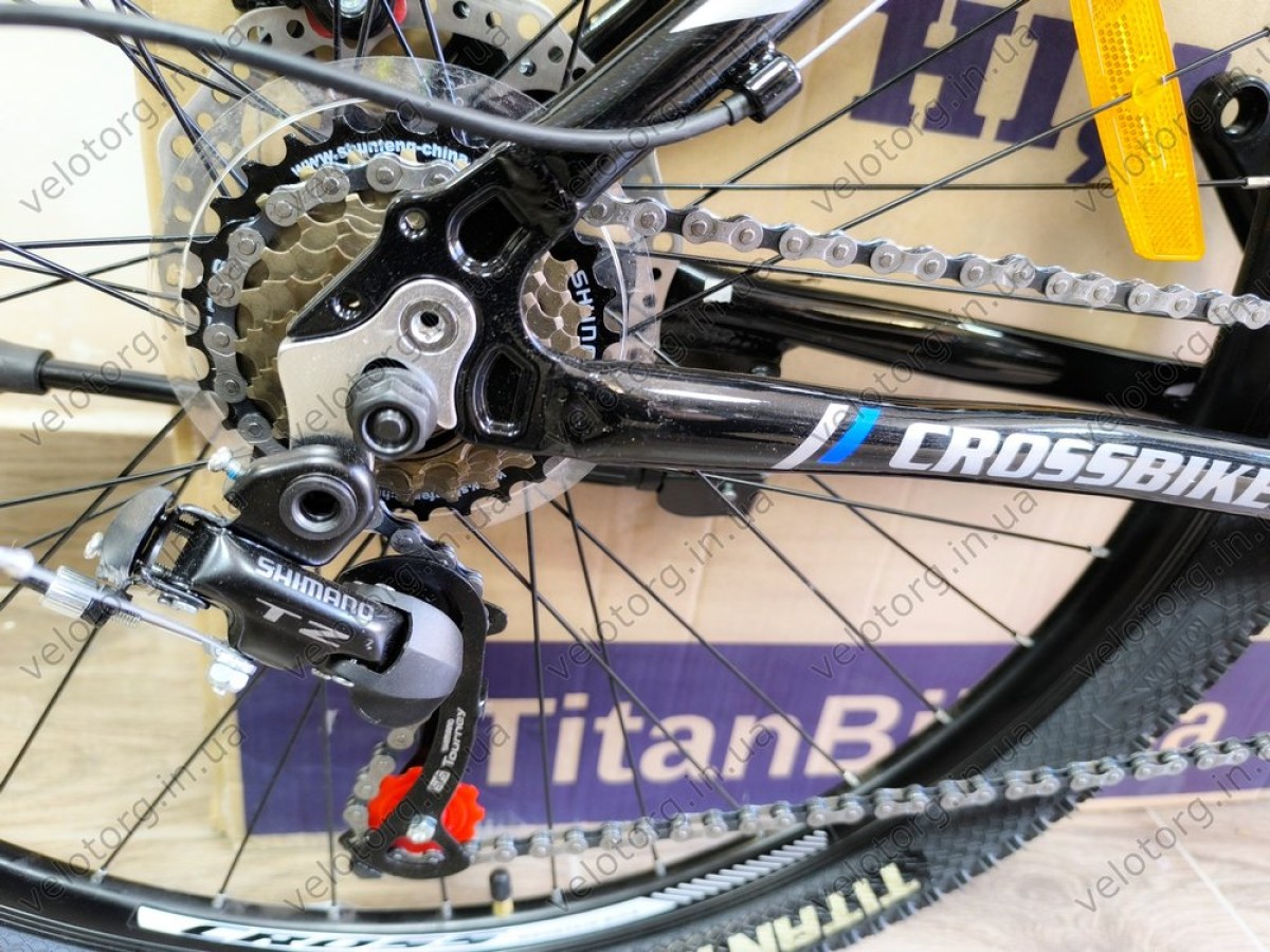 Велосипед CrossBike Everest 27,5" Рама-17" black-blue 2025