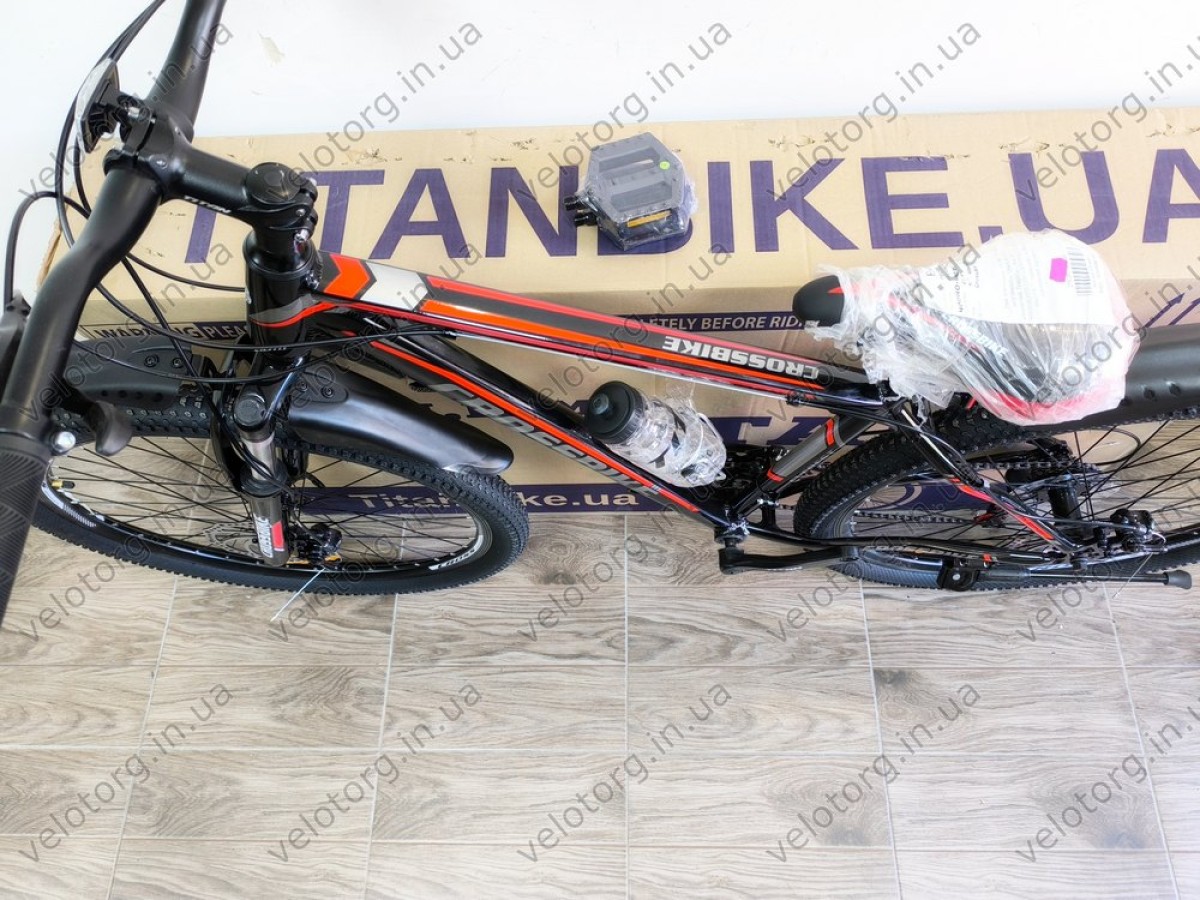 Велосипед CrossBike Everest 27,5" Рама-17" black-red 2025