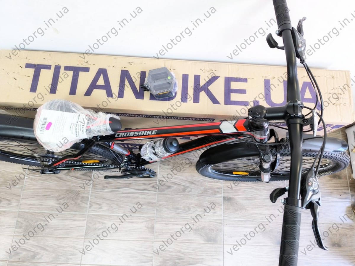 Велосипед CrossBike Everest 27,5" Рама-17" black-red 2025