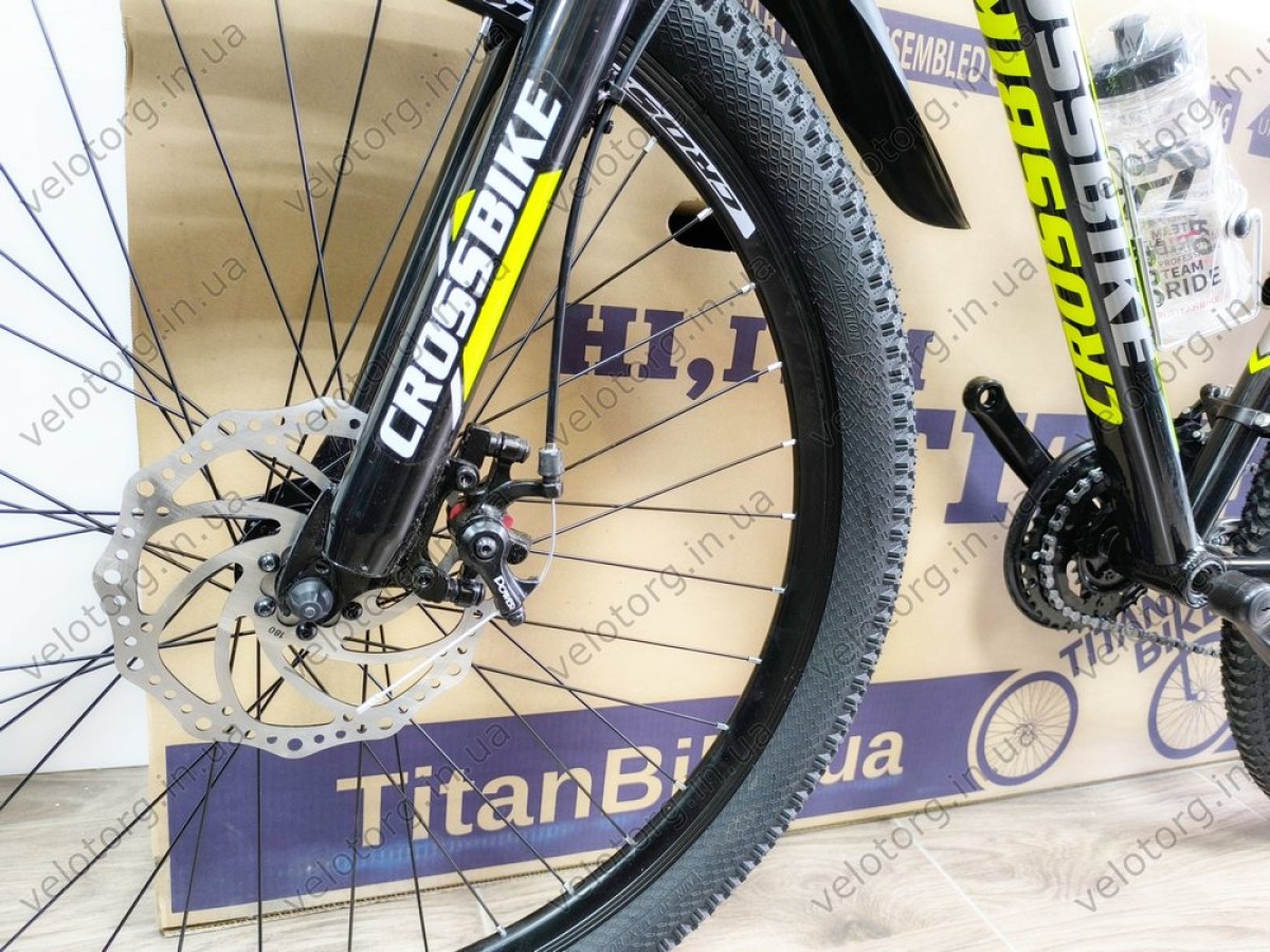 Велосипед CrossBike 27,5" Everest Рама 17" black-yellow 2025 чорно-жовтий