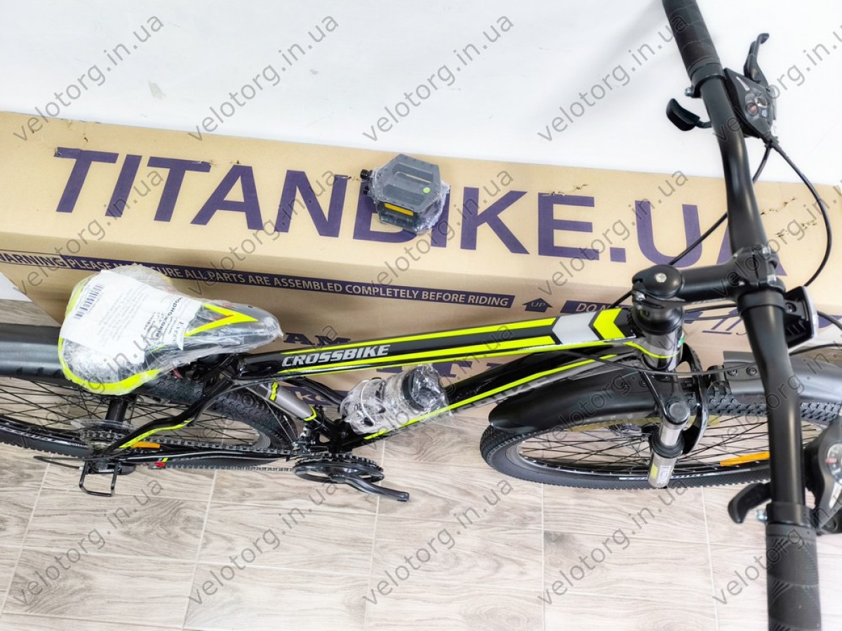 Велосипед CrossBike 27,5" Everest Рама 17" black-yellow 2025 чорно-жовтий